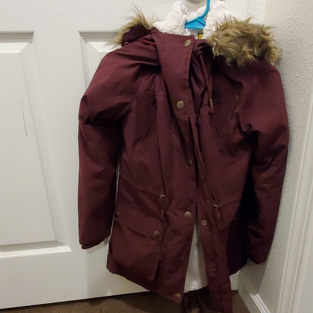 Fur lined hooded jacket